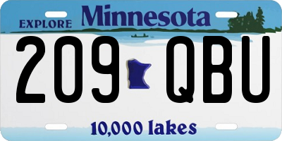 MN license plate 209QBU