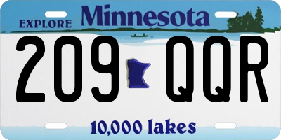 MN license plate 209QQR