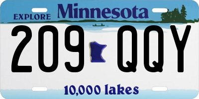 MN license plate 209QQY