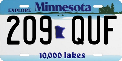 MN license plate 209QUF