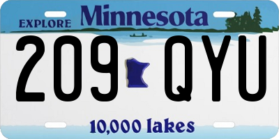MN license plate 209QYU