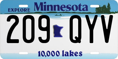 MN license plate 209QYV
