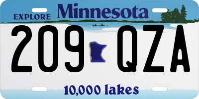 MN license plate 209QZA
