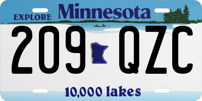MN license plate 209QZC