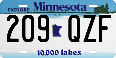 MN license plate 209QZF