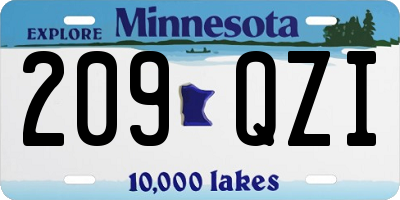 MN license plate 209QZI