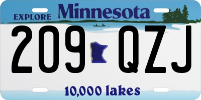 MN license plate 209QZJ
