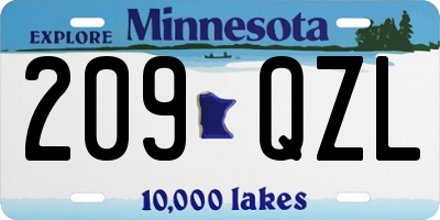 MN license plate 209QZL