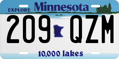 MN license plate 209QZM