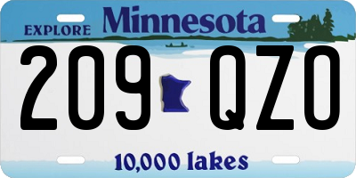 MN license plate 209QZO