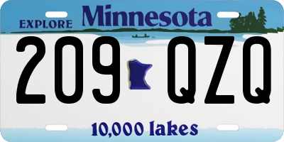 MN license plate 209QZQ