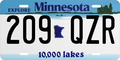 MN license plate 209QZR