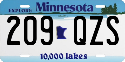 MN license plate 209QZS