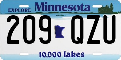 MN license plate 209QZU