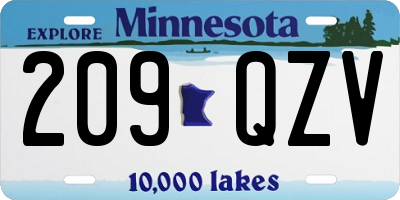 MN license plate 209QZV