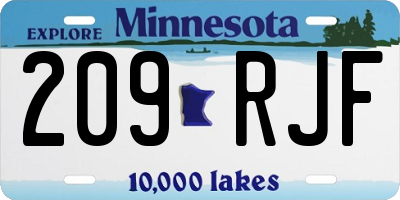 MN license plate 209RJF