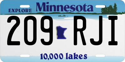MN license plate 209RJI