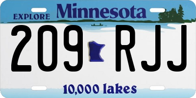 MN license plate 209RJJ