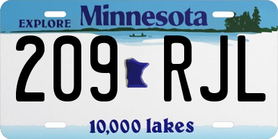 MN license plate 209RJL