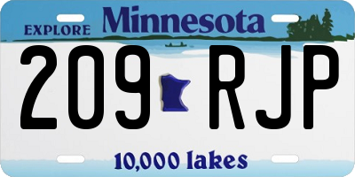 MN license plate 209RJP