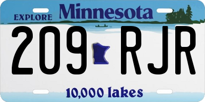MN license plate 209RJR