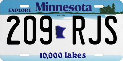 MN license plate 209RJS
