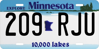 MN license plate 209RJU
