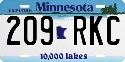 MN license plate 209RKC