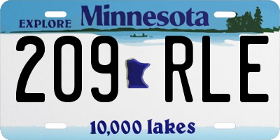 MN license plate 209RLE