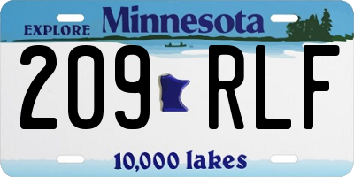 MN license plate 209RLF