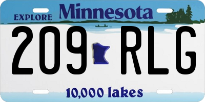 MN license plate 209RLG