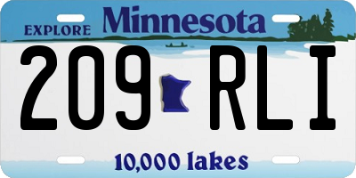 MN license plate 209RLI
