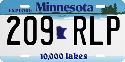 MN license plate 209RLP