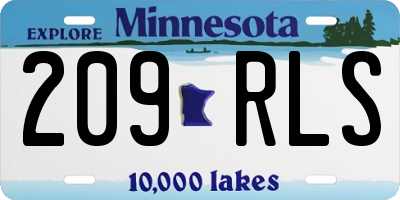 MN license plate 209RLS