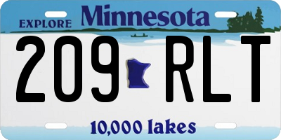 MN license plate 209RLT