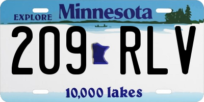 MN license plate 209RLV