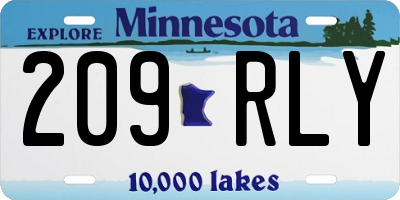 MN license plate 209RLY