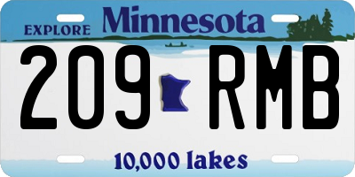 MN license plate 209RMB