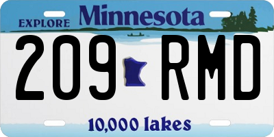 MN license plate 209RMD