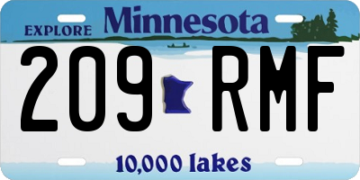 MN license plate 209RMF