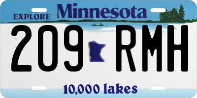 MN license plate 209RMH