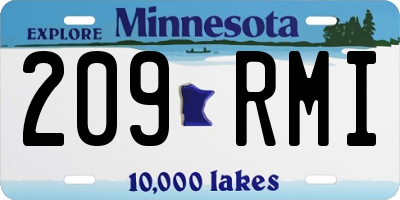 MN license plate 209RMI