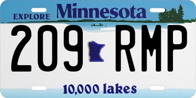 MN license plate 209RMP