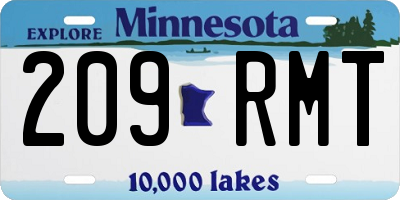 MN license plate 209RMT
