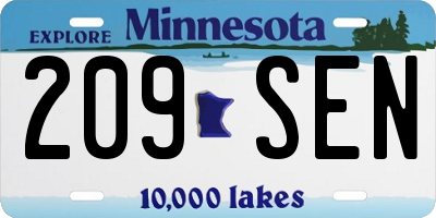 MN license plate 209SEN