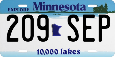 MN license plate 209SEP