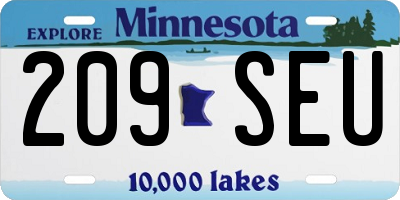 MN license plate 209SEU