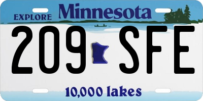 MN license plate 209SFE