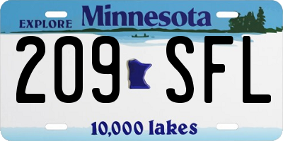 MN license plate 209SFL