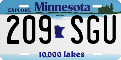 MN license plate 209SGU